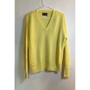Sears Vintage Golf Sweater (Large) yellow vintage sweater‎